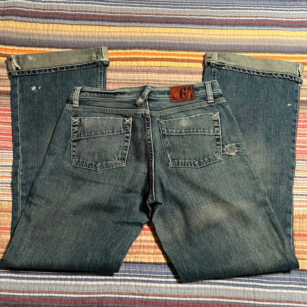 Ralph Lauren 67 Maddy Destructed Jean Women's Size 28x33‎ Flare Leg Blue Denim